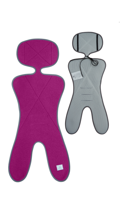 Wkładka do fotelika SIMPLE WOOL | G0 Little Merry 2.0 | FUKSJA | - obrazek 3