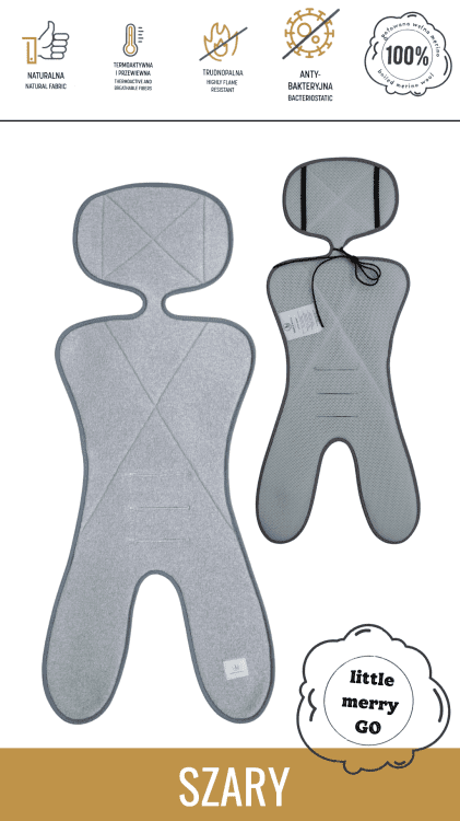Wkładka do fotelika SIMPLE WOOL | G0 Little Merry 2.0 | GREY | - obrazek 3