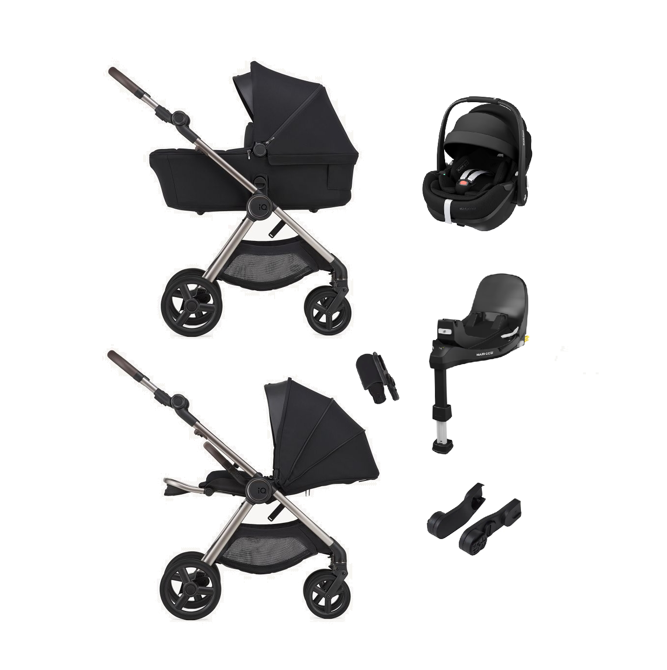 Zestaw 4w1 | Anex IQ Smoky | Maxi Cosi Pebble 360 PRO 2 | baza obrotowa – wysuwana |