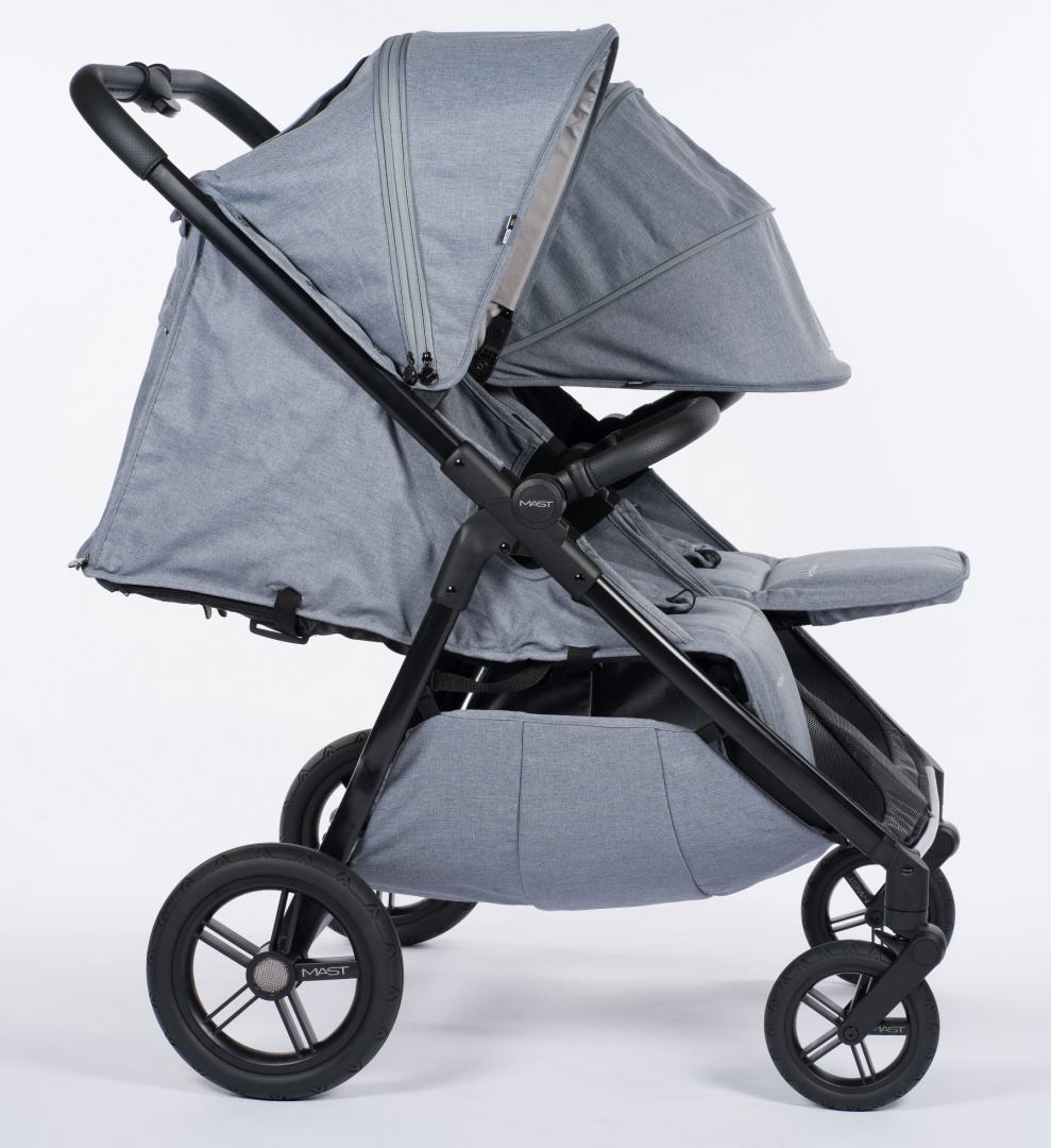 MAST M.Twin x | Wózek Bliźniaczy spacerowy + gondola | Glacier Lake | Koła HP - obrazek 8