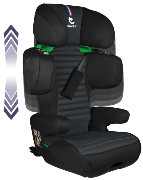 RENOLUX RENOFIX 2 | Fotelik samochodowy | 100-150cm | Carbon - obrazek 3