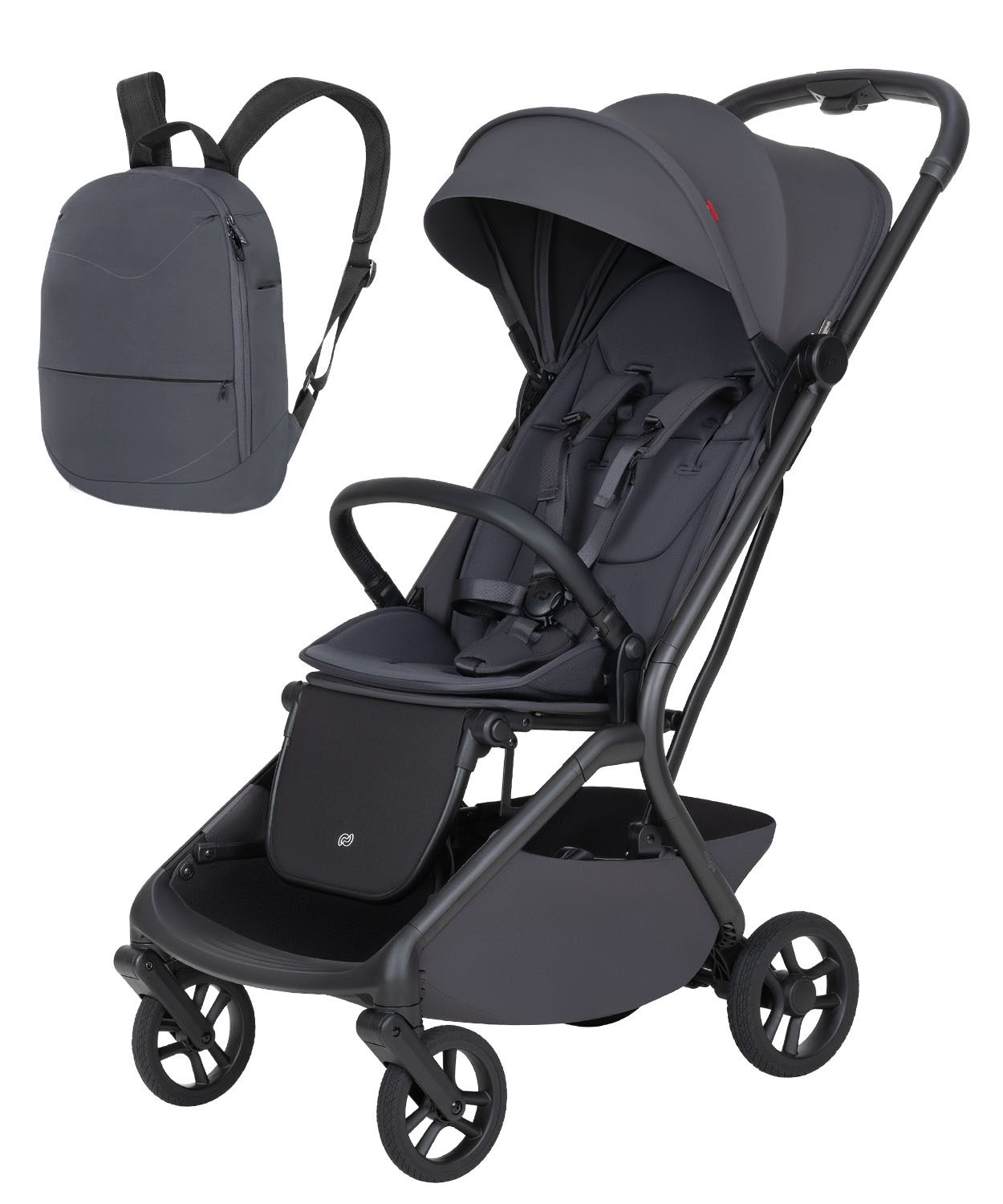 Carrello Magia 2.0 | lekki, kompaktowy wózek spacerowy | Elm Grey - obrazek 2