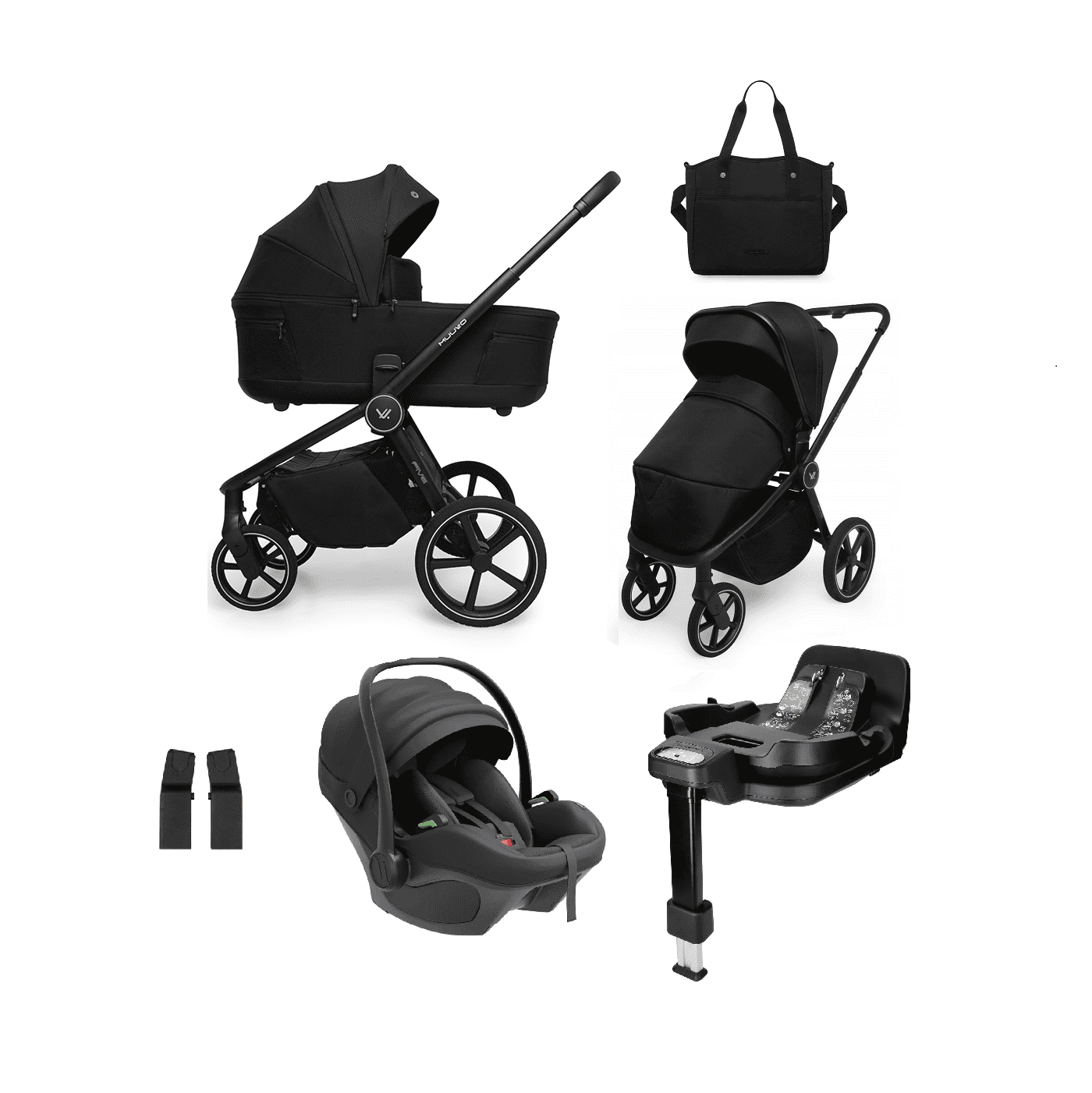 Zestaw 4w1 Muuvo Five Classic Black z Avionaut Pixel 3 oraz bazą IQ orbit