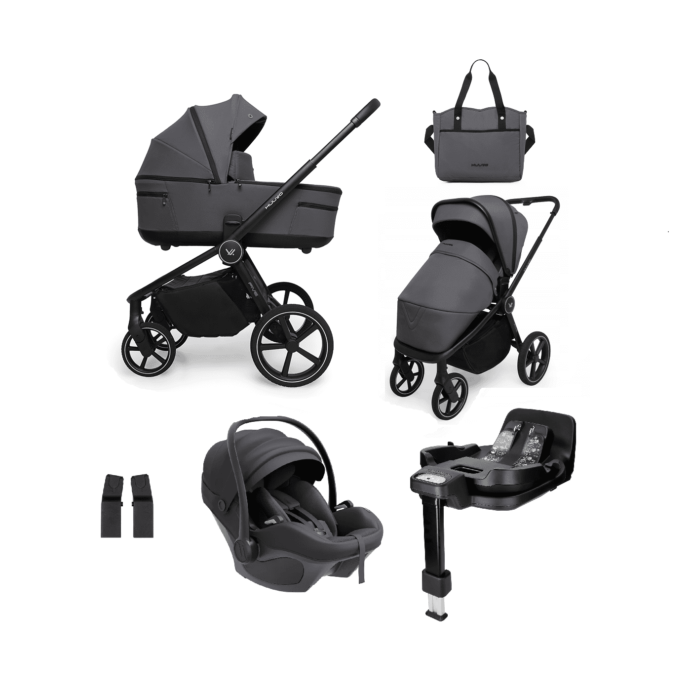 Zestaw 4w1 Muuvo Five Iron Graphite z Avionaut Pixel 3 oraz bazą IQ Orbit