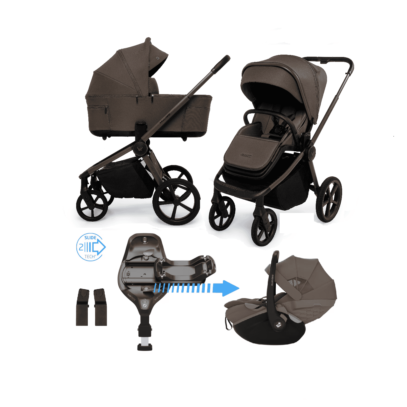 Zestaw 4w1 Muuvo Fold Chocolate z Pebble Slide Pro