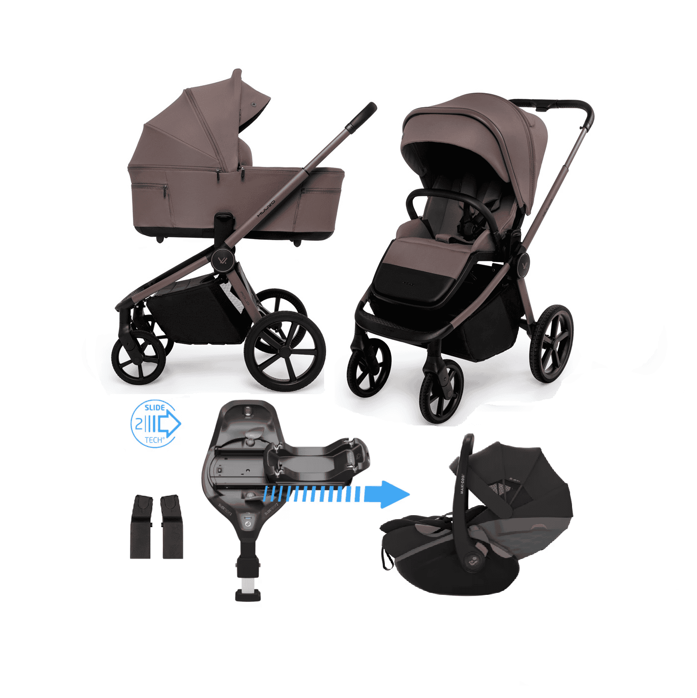 Zestaw 4w1 Muuvo Fold Cocoa z Pebble Slide Pro
