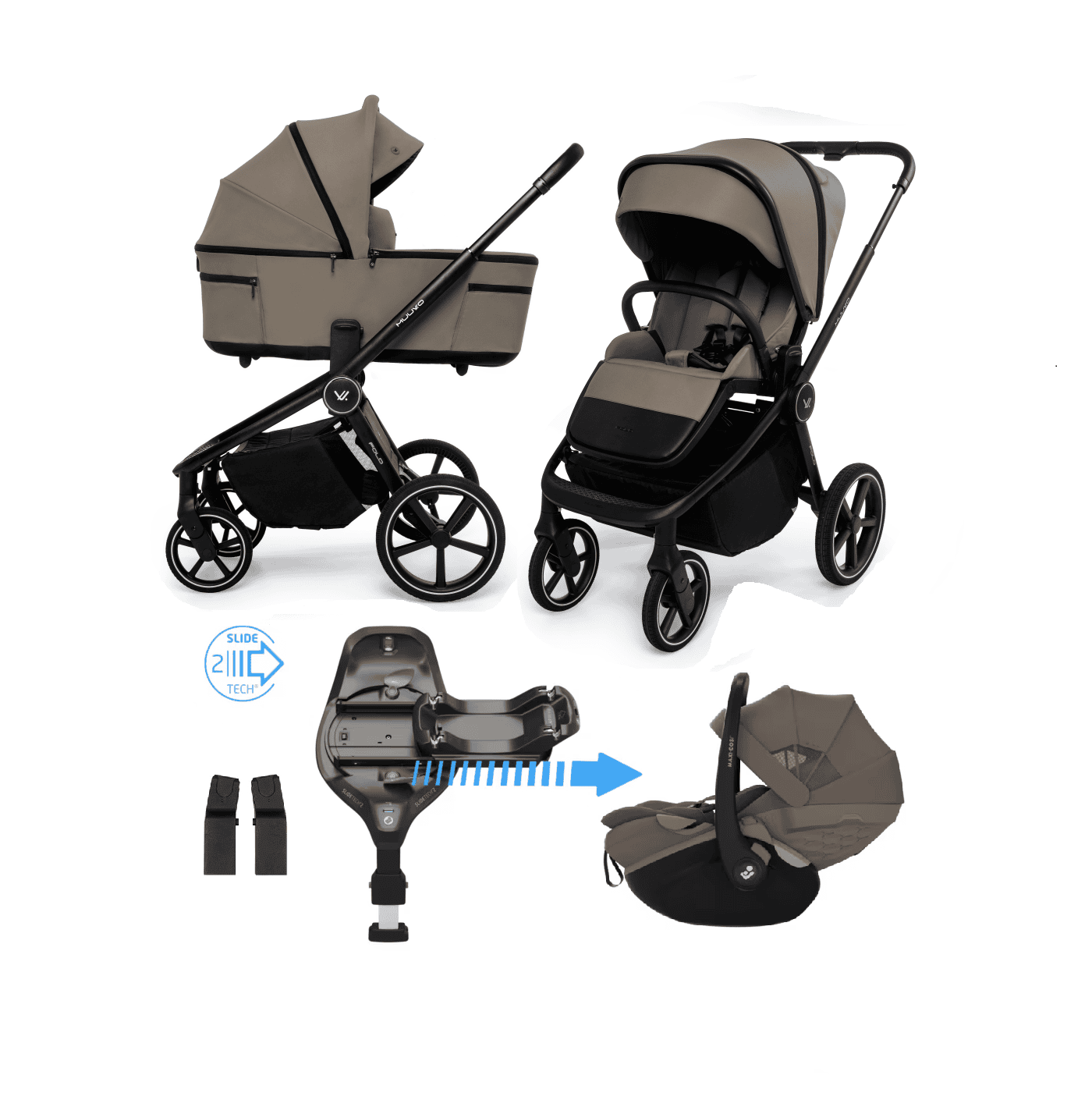 Zestaw 4w1 Muuvo Fold Mokka z Pebble Slide Pro