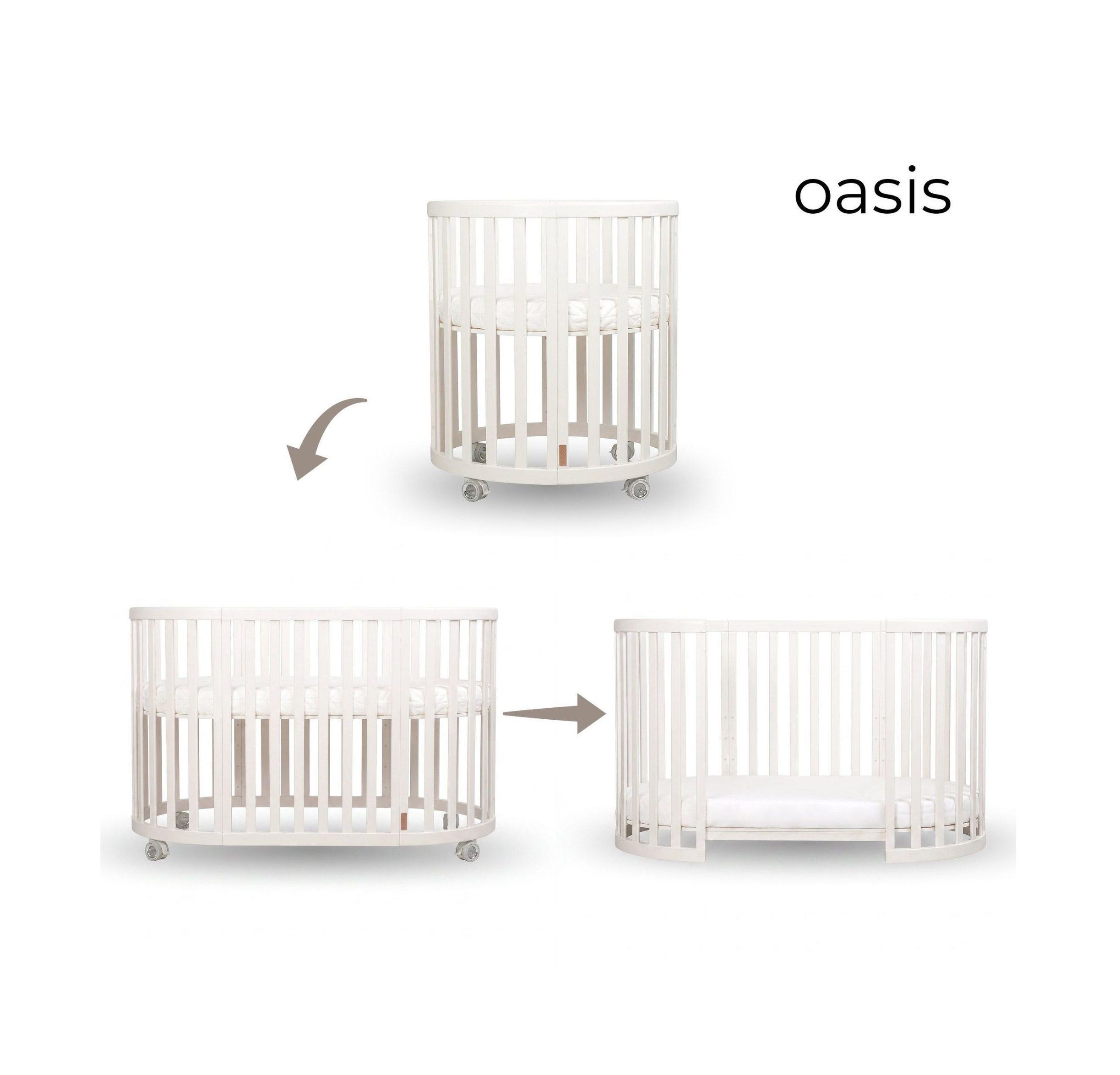 Espiro Oasis drewniane łóżeczko White